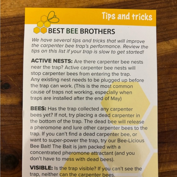 NWT BEST BEE BROTHERS .Carpenter Bee Trap - Picture 10 of 10
